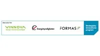 Logotypes for Vinnova, Swedish Energy Departement and Formas.
