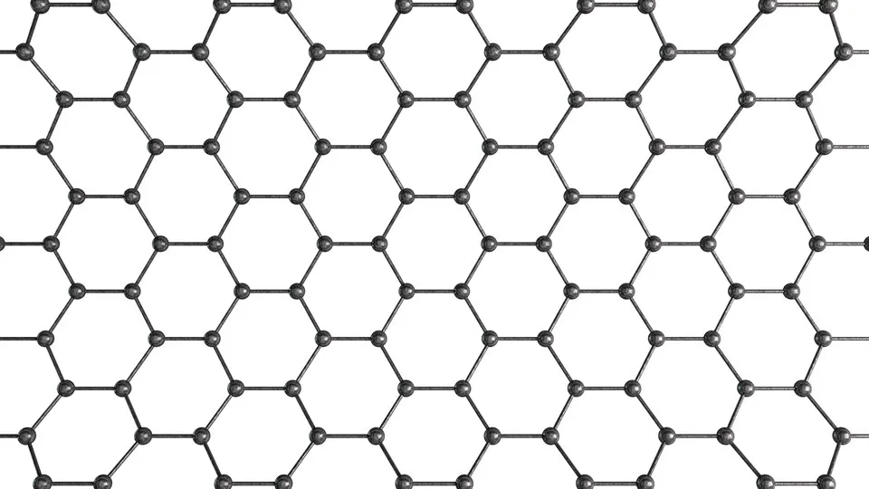 Meshstruktur i hexagonform.